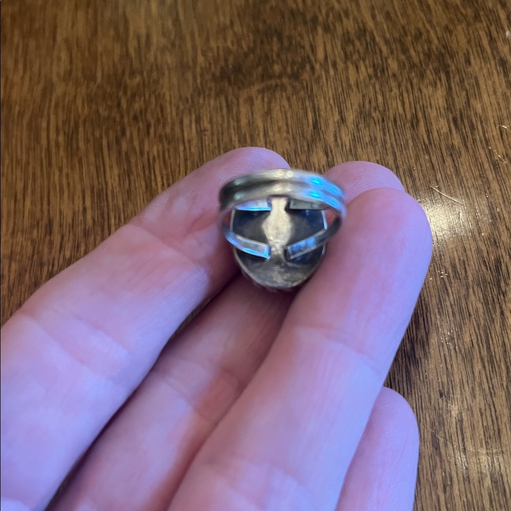 Turquoise ring size 4.5 Unmarked but tested - Picture 8 of 9